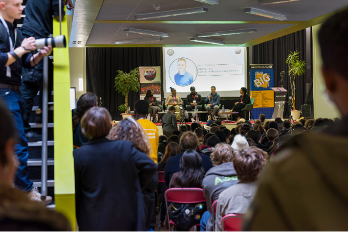 View of audience in hall
