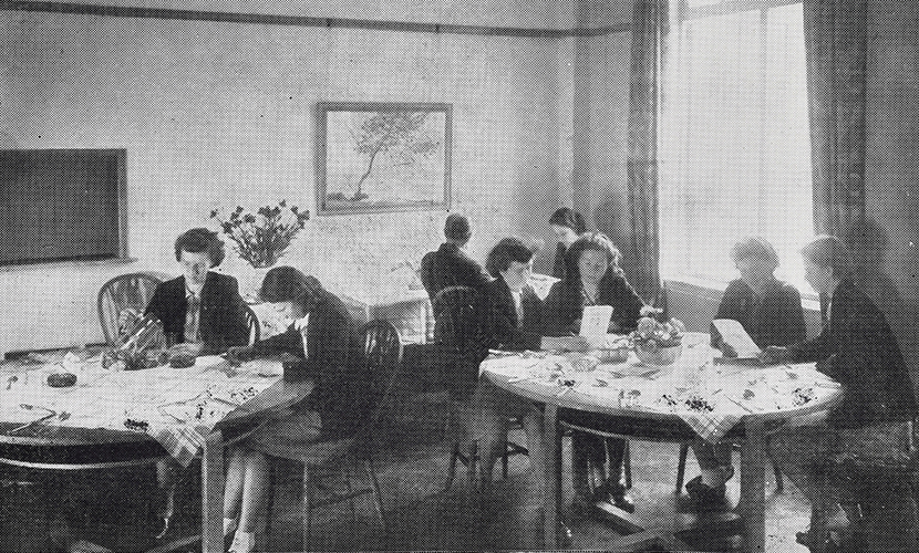 corner in a dining room