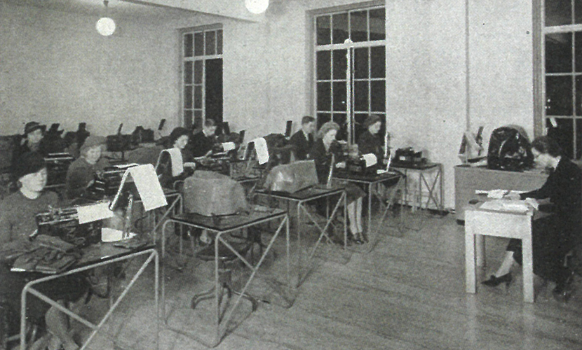 typwriting room south west essex technical college 1939